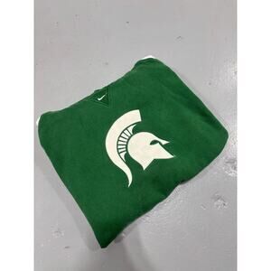 Vintage Nike Team Michigan State Spartans Hoodie XL Grey Center Swoosh Y2K